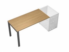 АП0110ГА стол письменный без опоры (тумбы приставной левой/правой) 1200*700*750