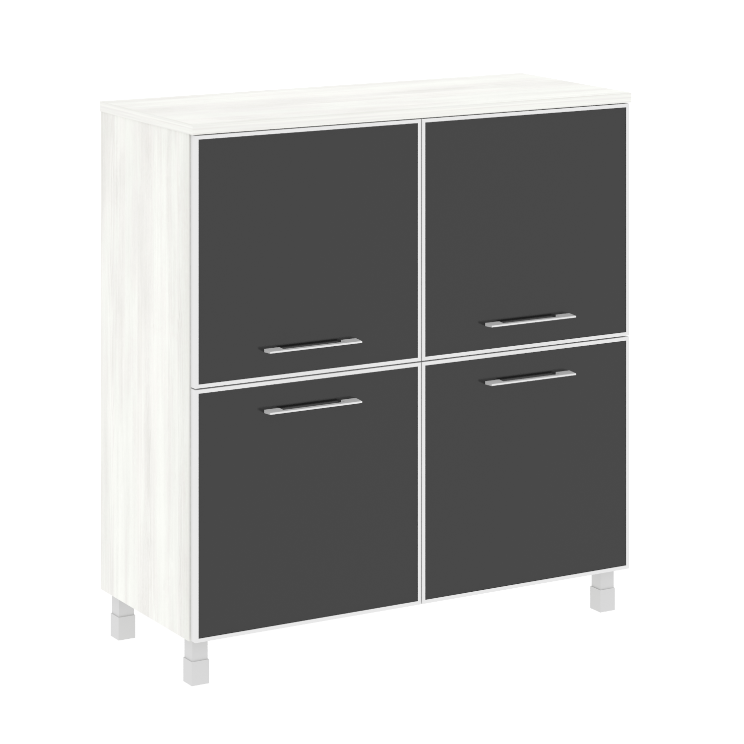 Шкаф четырехсекционный Yalta (черный/белый), LT.SD-1.2 R, рис. 5