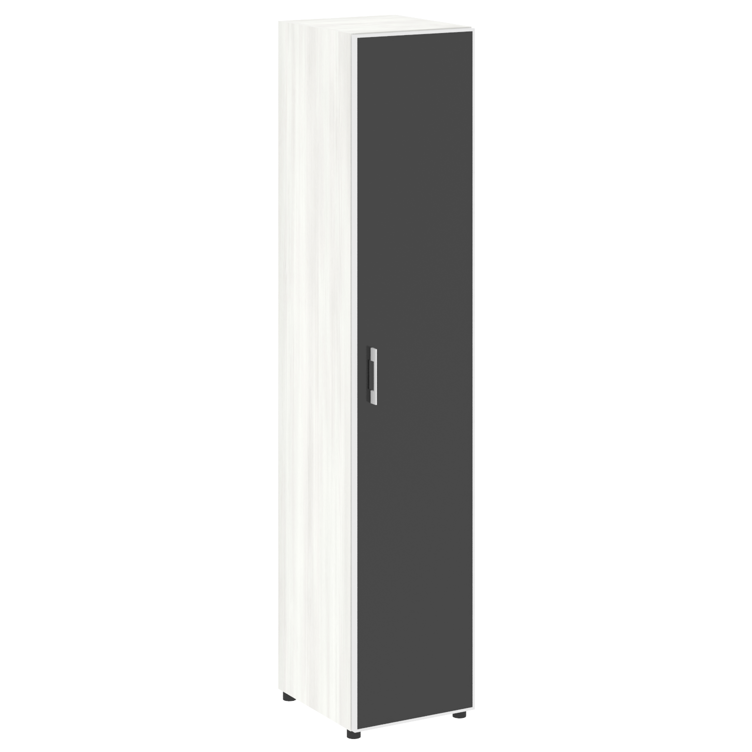 Шкаф высокий узкий Yalta (черный/белый), LT.SU-1.10 R L/R, рис. 4