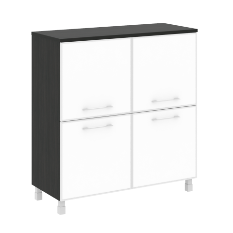 Шкаф четырехсекционный Yalta (черный/белый), LT.SD-1.2 R