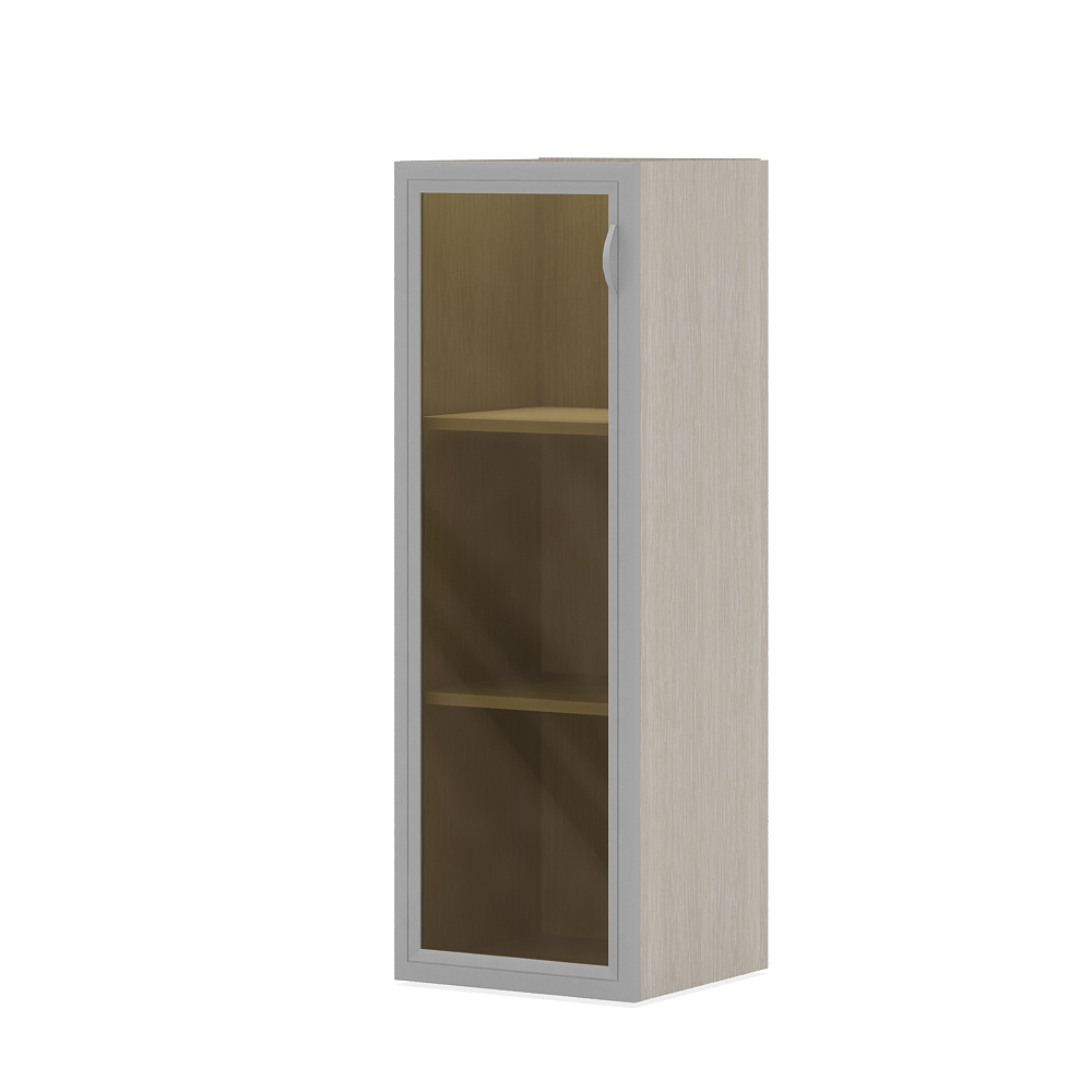 Шкаф средний узкий со стеклом Лидер (нужен топ), ЛДР-Ш135Х45С/35, рис. 3