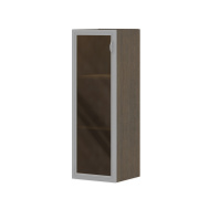 Шкаф средний узкий со стеклом Лидер (нужен топ), ЛДР-Ш135Х45С/35