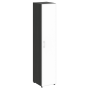 Шкаф высокий узкий Yalta (черный/белый), LT.SU-1.10 R L/R