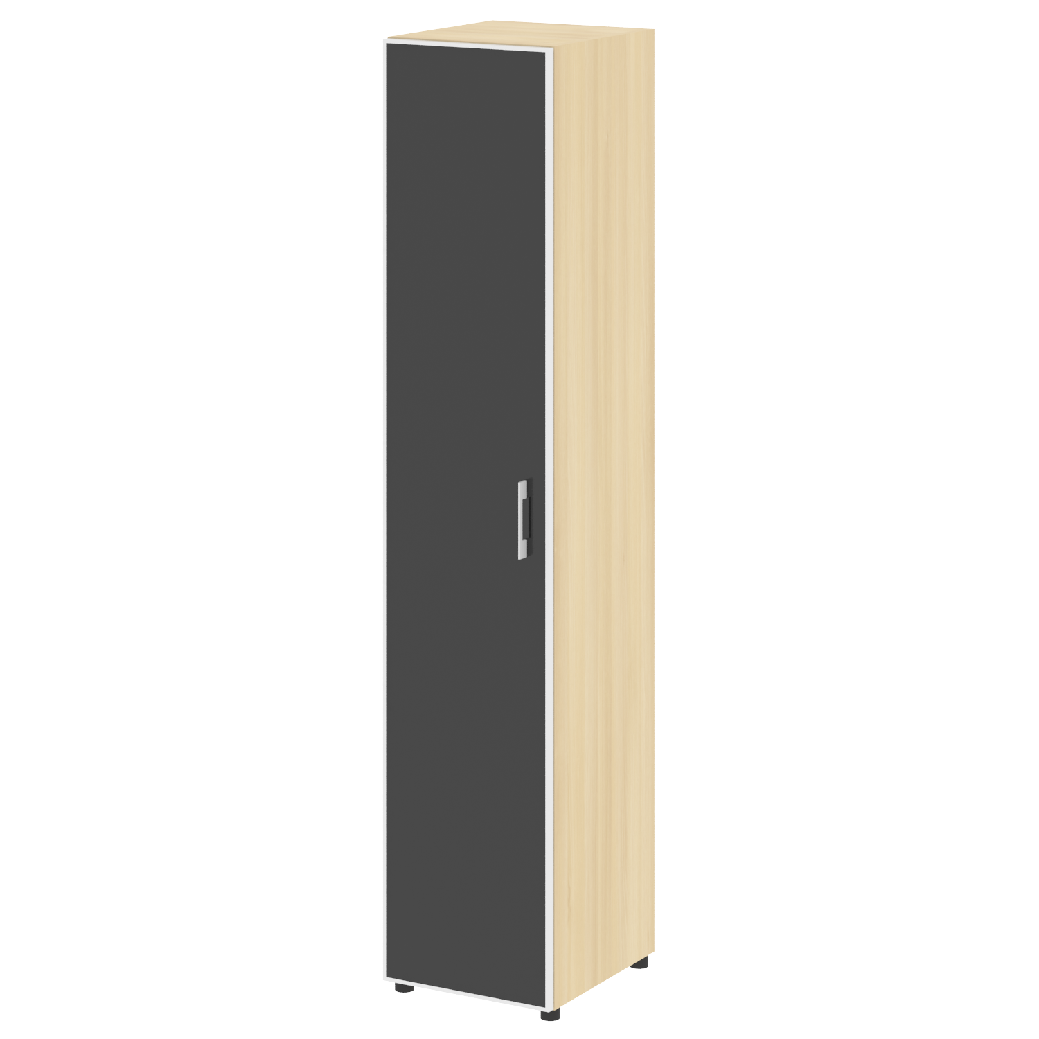 Шкаф высокий узкий Yalta (черный/белый), LT.SU-1.10 R L/R, рис. 3