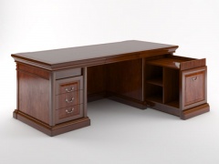 MN-2295А стол письменный с кожаной вставкой 2200*950*800